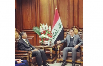 Ambassador Prashant Pise called on H.E. Mr. Hakem Al Zamili, First Deputy Speaker of Parliament of Iraq on 16.03.2022
