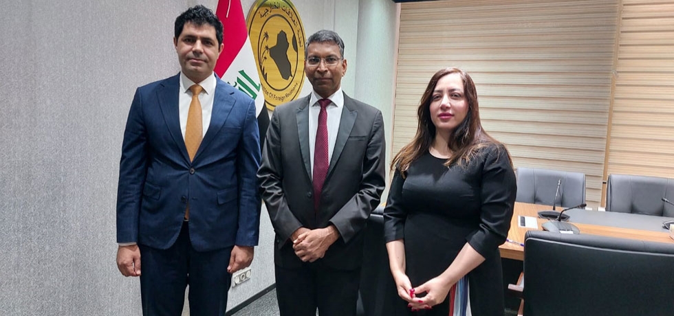 Ambassador Prashant Pise met H.E. Ms Delan Ghafoor (MP), Head of Foreign Relations Parliamentary Committee and H.E. Mr. Wattban Jameel Al Mansour (MP), Head of Iraqi-India Parliamentary Friendship Committee on 23 July. During the meeting, issues of common interest were discussed.