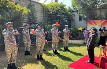 The 78th Independence Day of India was celebrated at Embassy of India, Baghdad. Charge d'Affaires Shri T. Hangshing unfurled the National tricolor and read out Hon'ble #Rashtrapati ji address.