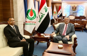 On 5 September 2024, Ambassador Prashant Pise paid a farewell call on H.E. Mr. Hayan Abdul Ghani Abdul Zahra, Deputy Prime Minister for Energy Affairs and Minister of Oil, Republic of Iraq.