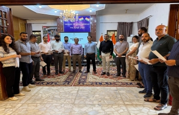  Swachhata Pledge at EOI, Baghdad. Swachhata Hi Seva Campaign - 14 Sep to O2 Oct 2024. 