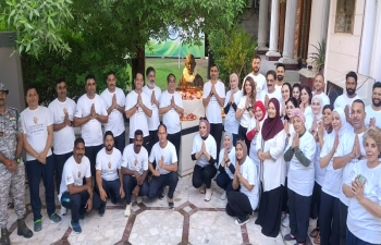 On the occasion of 'Gandhi Jayanti', Embassy of India , Baghdad paid floral tribute to 'Mahatma Gandhi' statue installed in Chancery. 