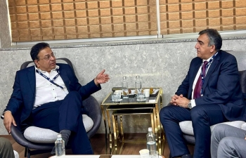 Amb. Soumen Bagchi met with Mr. Dawood Atrushi, President of University of Duhok in north-west Iraq, during the Middle East Peace & Security (MEPS) Forum organized by American University of Kurdistan (AUK)