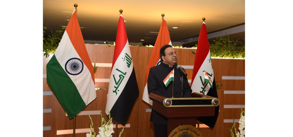 On 6th February 2025, H.E. Soumen Bagchi, Ambassador of India to Iraq hosted a reception in continuation of celebrations for 76th Republic Day of India at Hotel Royal Tulip Al Rasheed, Baghdad.